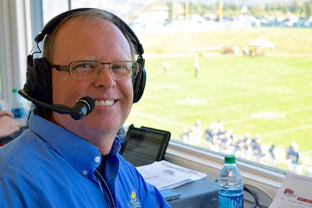 Alumnus gives voice to Skyhawks football